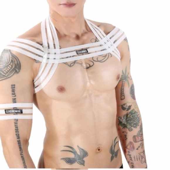 Mens Harness, Elastic Body Chest Harness - Picture 3 of 5